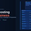 Best hosting for business concept with server and cloud infrastructure, highlighting performance, security, and growth, designed by WebExtent.