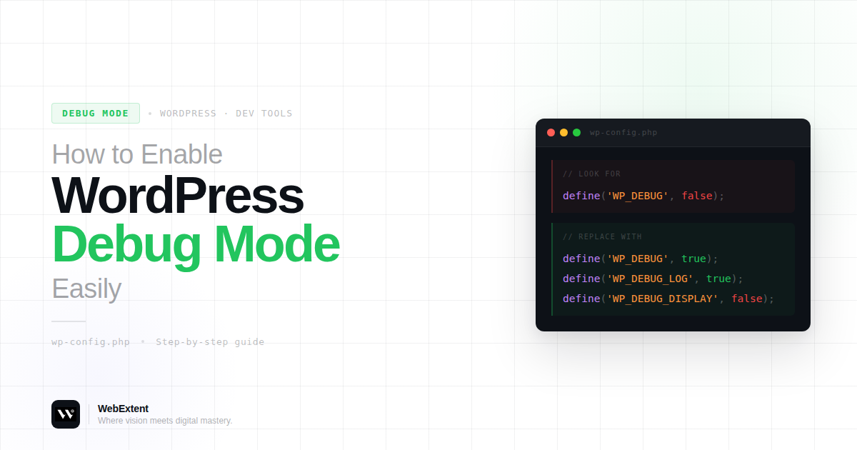 enable debug mode WordPress, WP debug, WordPress error logging, debug WordPress site, WordPress troubleshooting